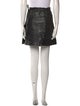 Ganni Lamb Leather Knee-Length Skirt