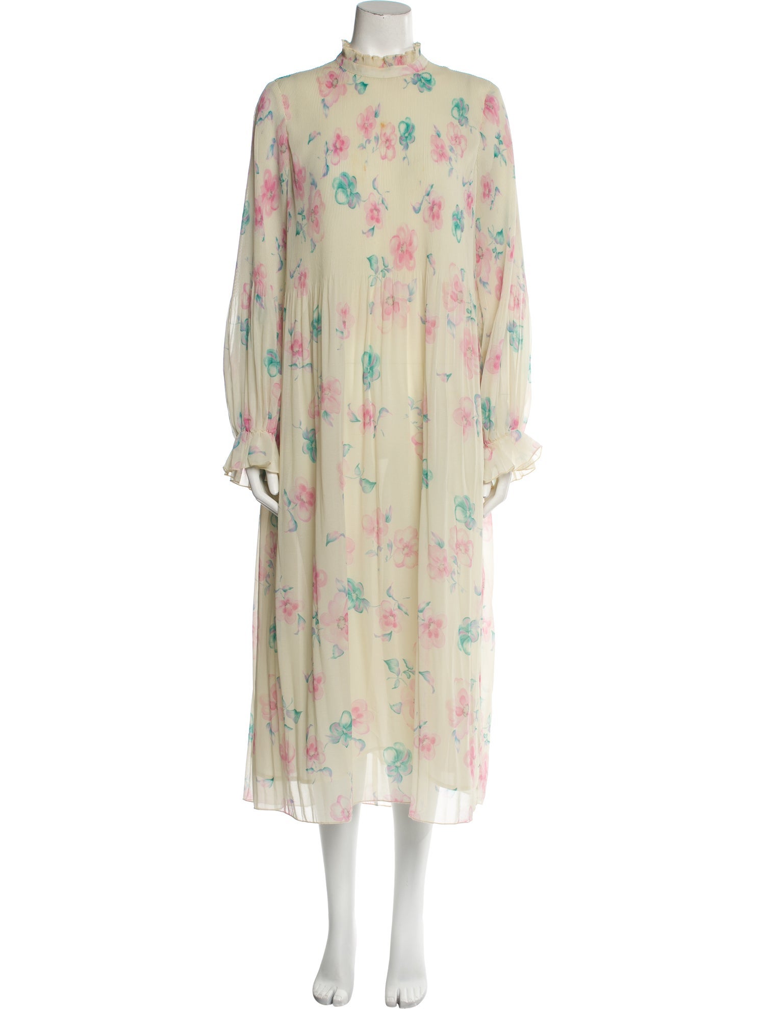 Ganni Floral Print Long Dress