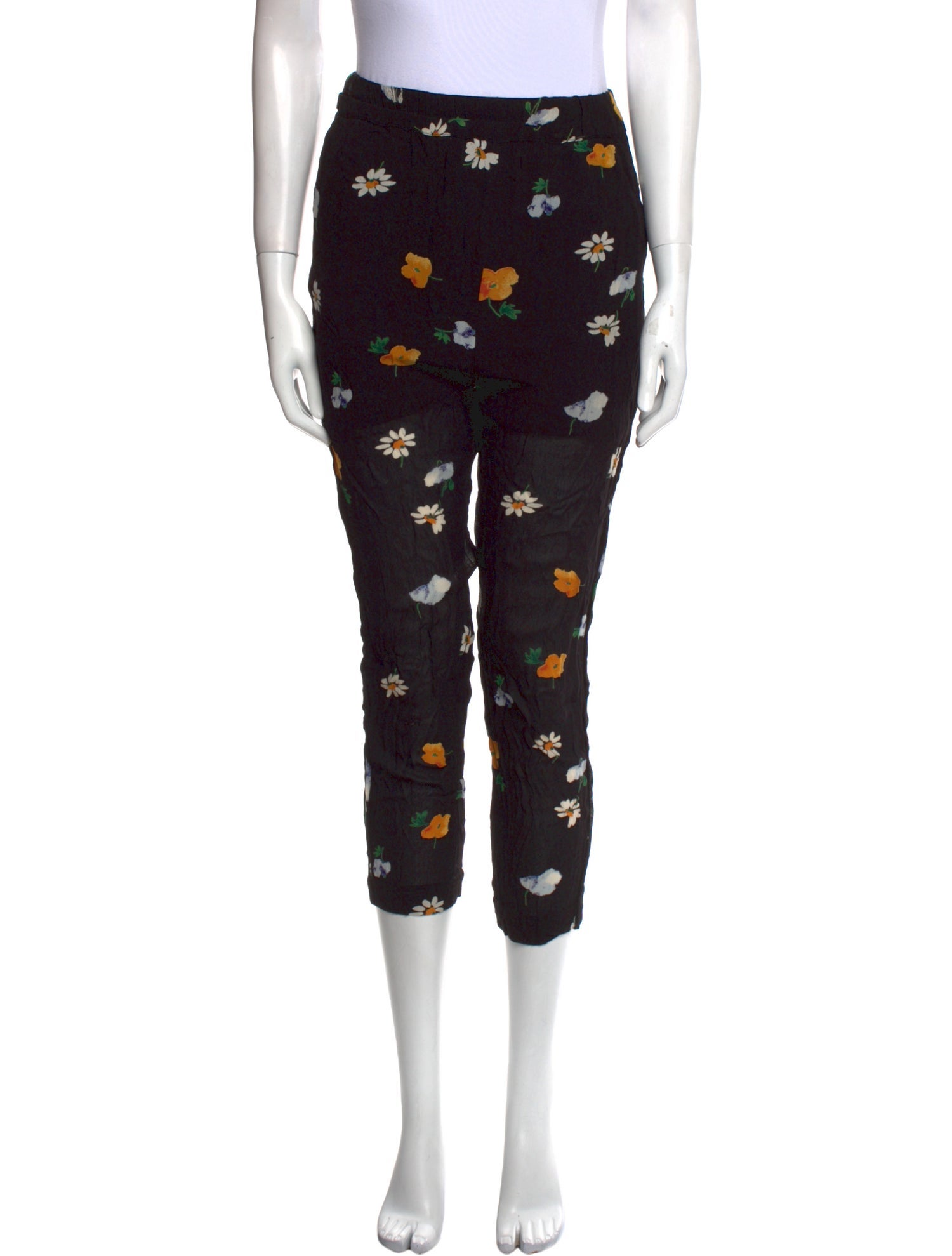 Ganni Floral Print Skinny Leg Pants