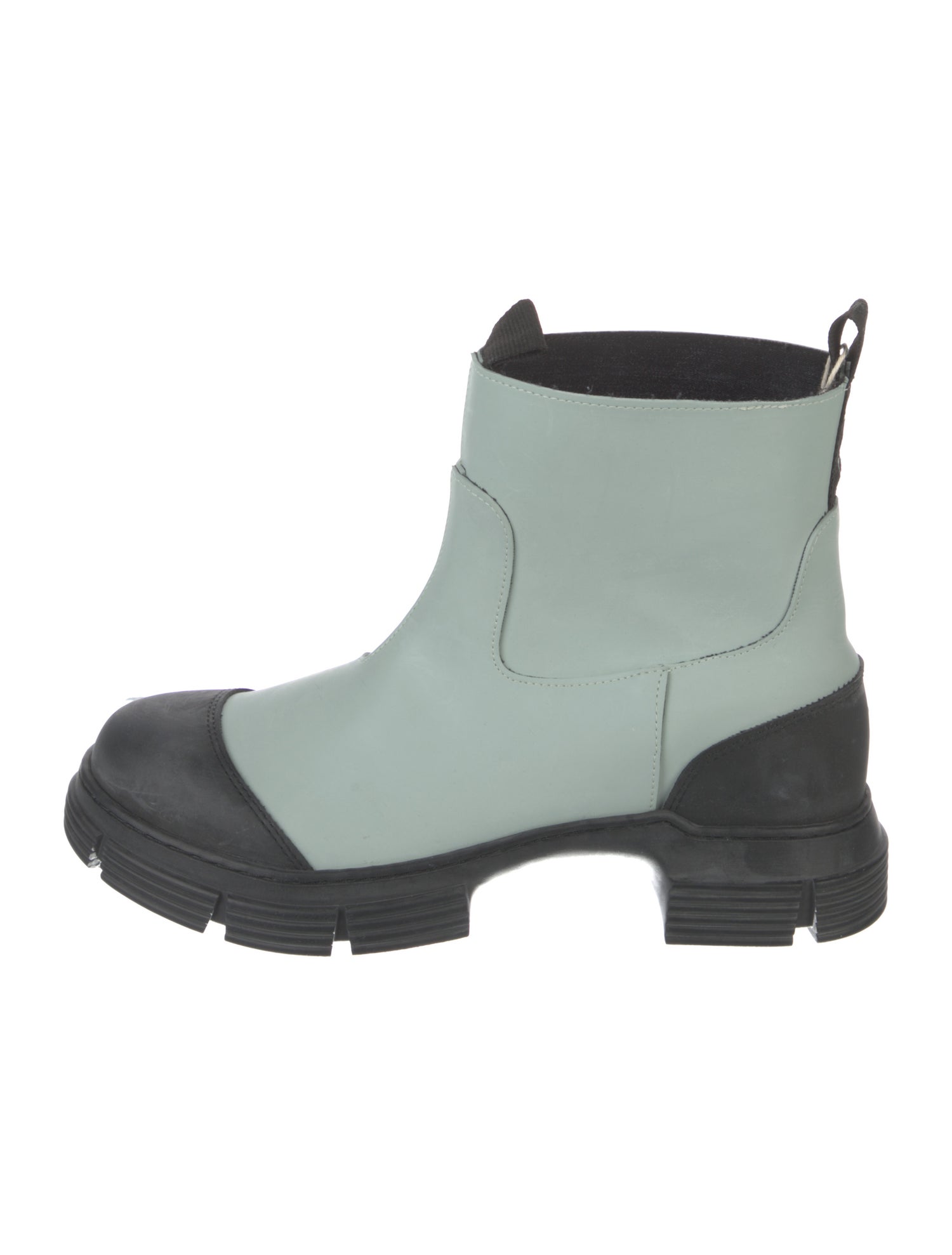 Ganni Rubber Colorblock Pattern Rain Boots