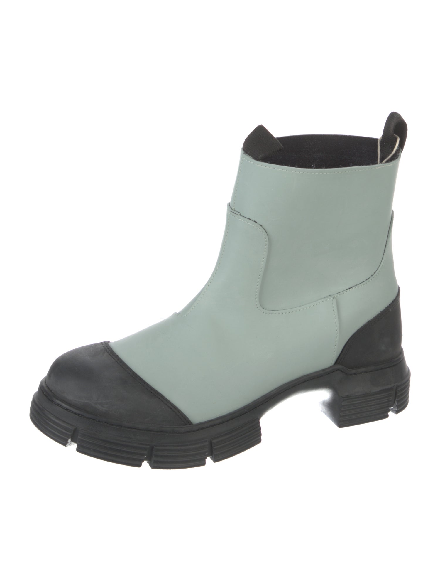 Ganni Rubber Colorblock Pattern Rain Boots