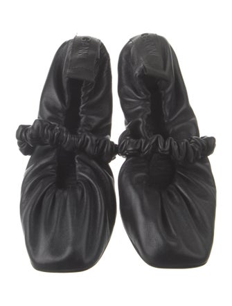 Ganni Leather Ballet Flats