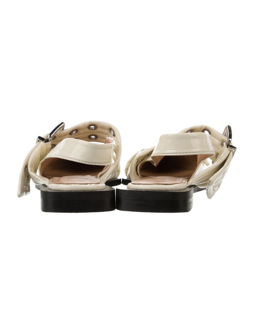 Ganni Patent Leather Slingback Flats