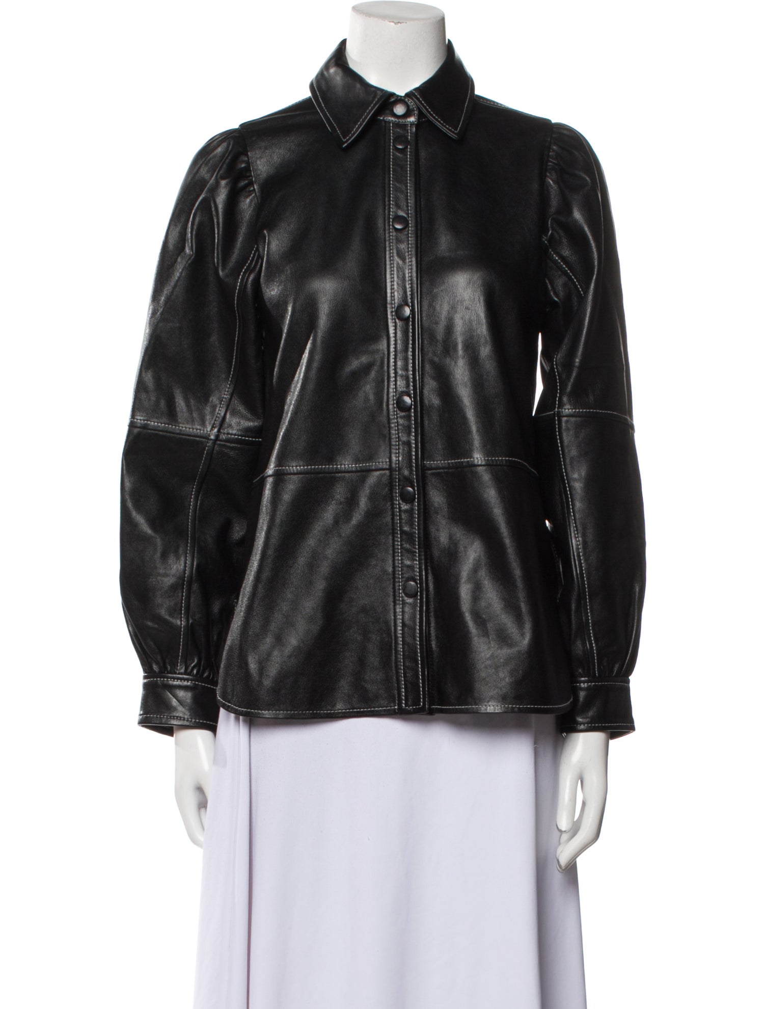 Ganni Leather Biker Jacket