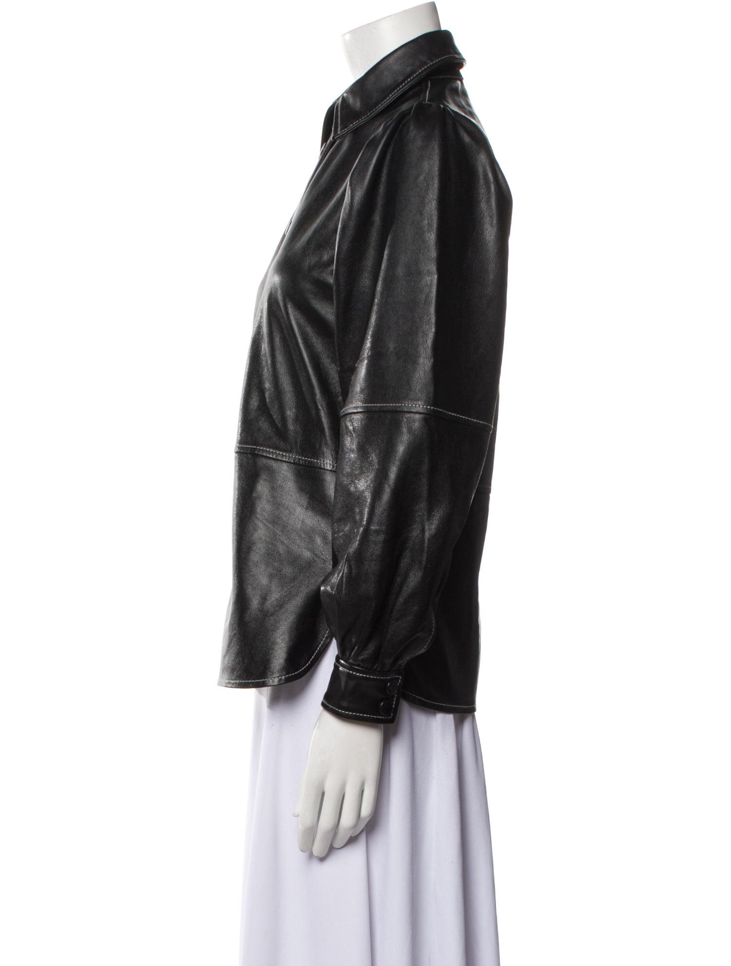 Ganni Leather Biker Jacket