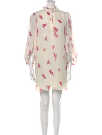 Ganni Floral Print Mini Dress