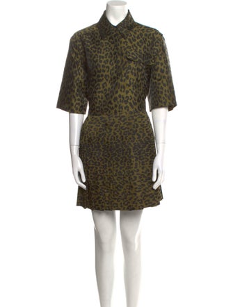 Ganni Animal Print Mini Dress