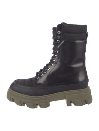 Ganni Patent Leather Combat Boots