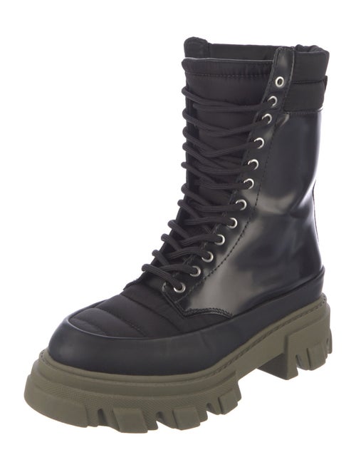 Ganni Patent Leather Combat Boots