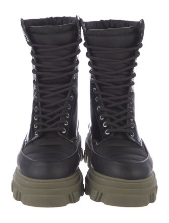 Ganni Patent Leather Combat Boots