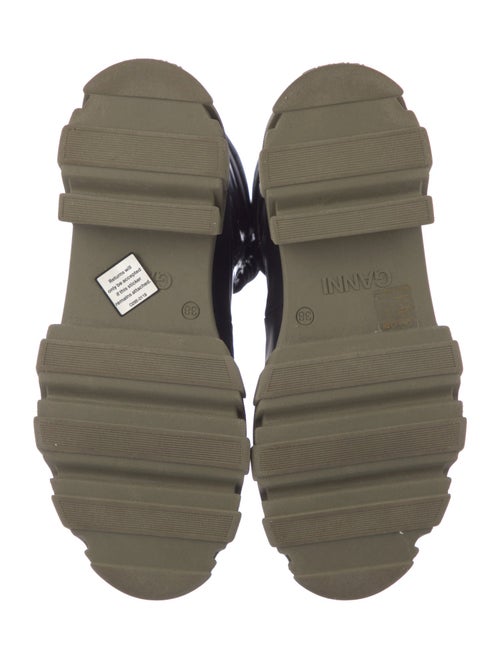 Ganni Patent Leather Combat Boots