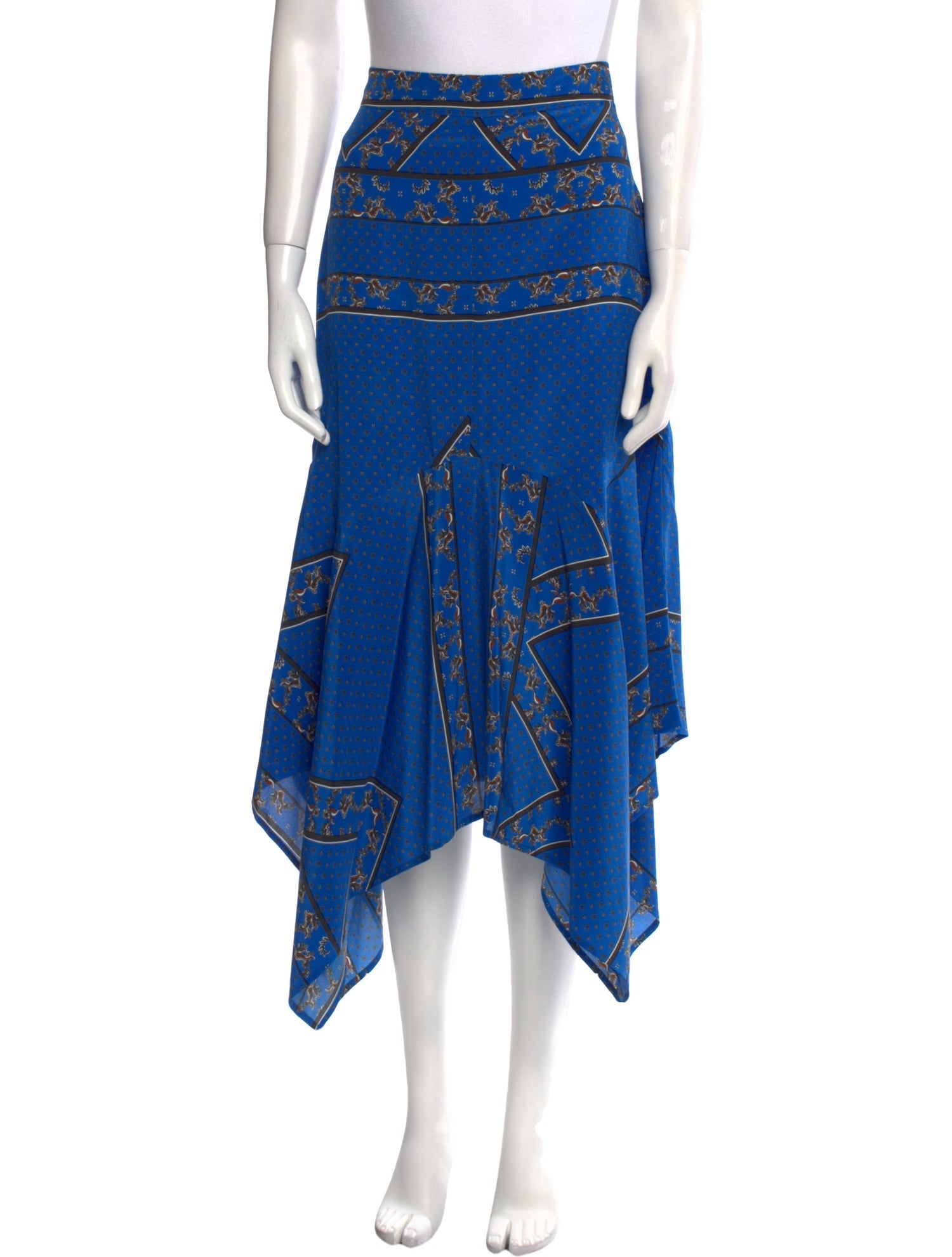 Ganni Silk Midi Length Skirt