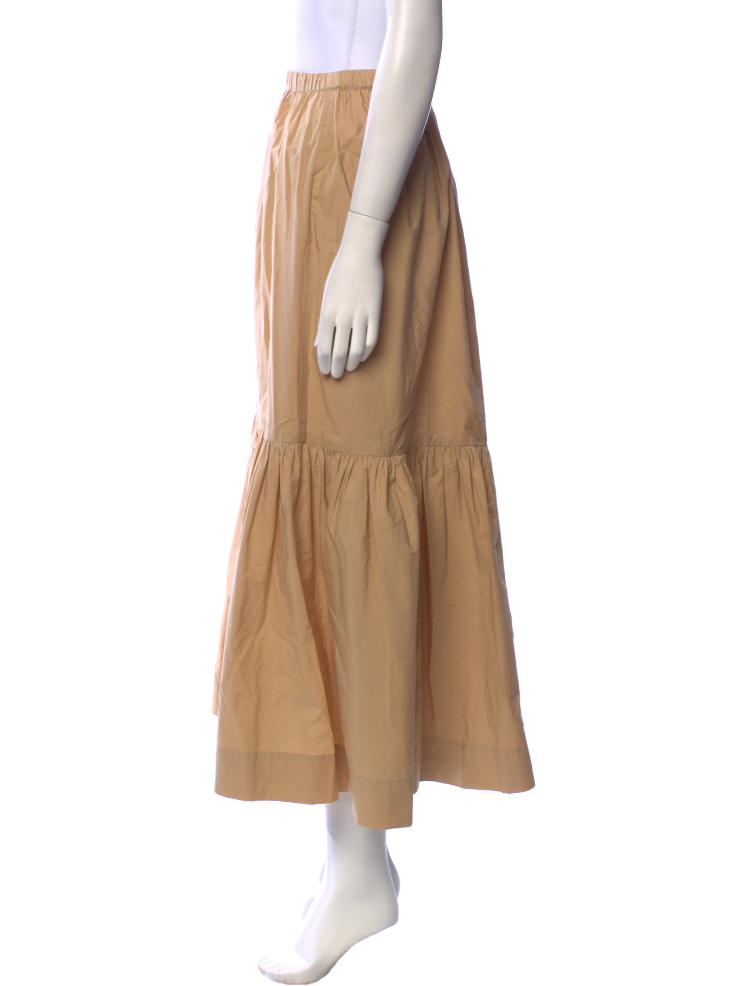 Ganni Pleated Accents Midi Length Skirt