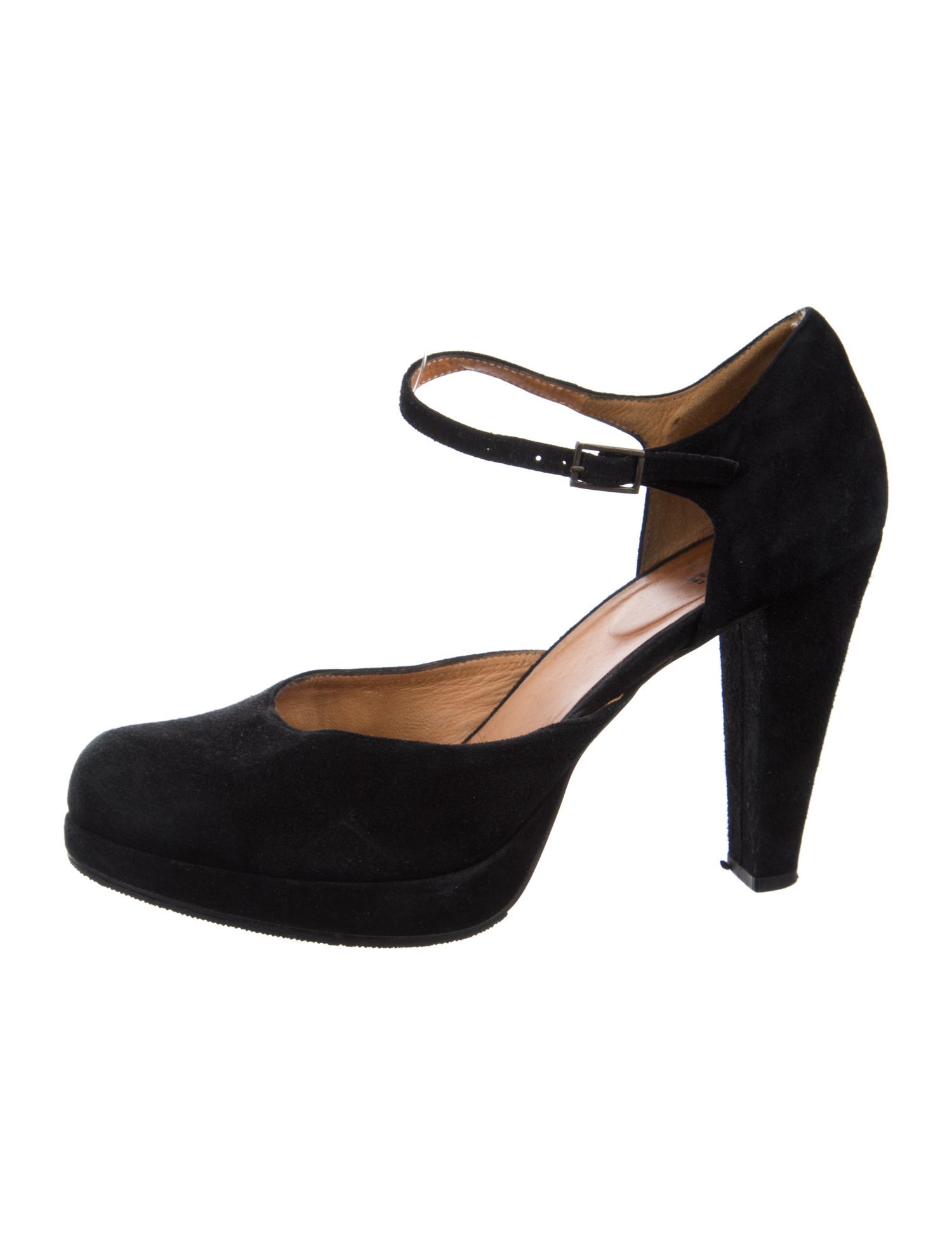 Ganni Suede D'Orsay Pumps