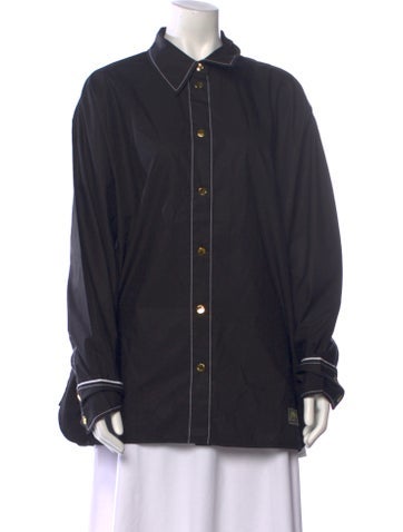 Ganni Tops Long Sleeve Button-Up Top XL