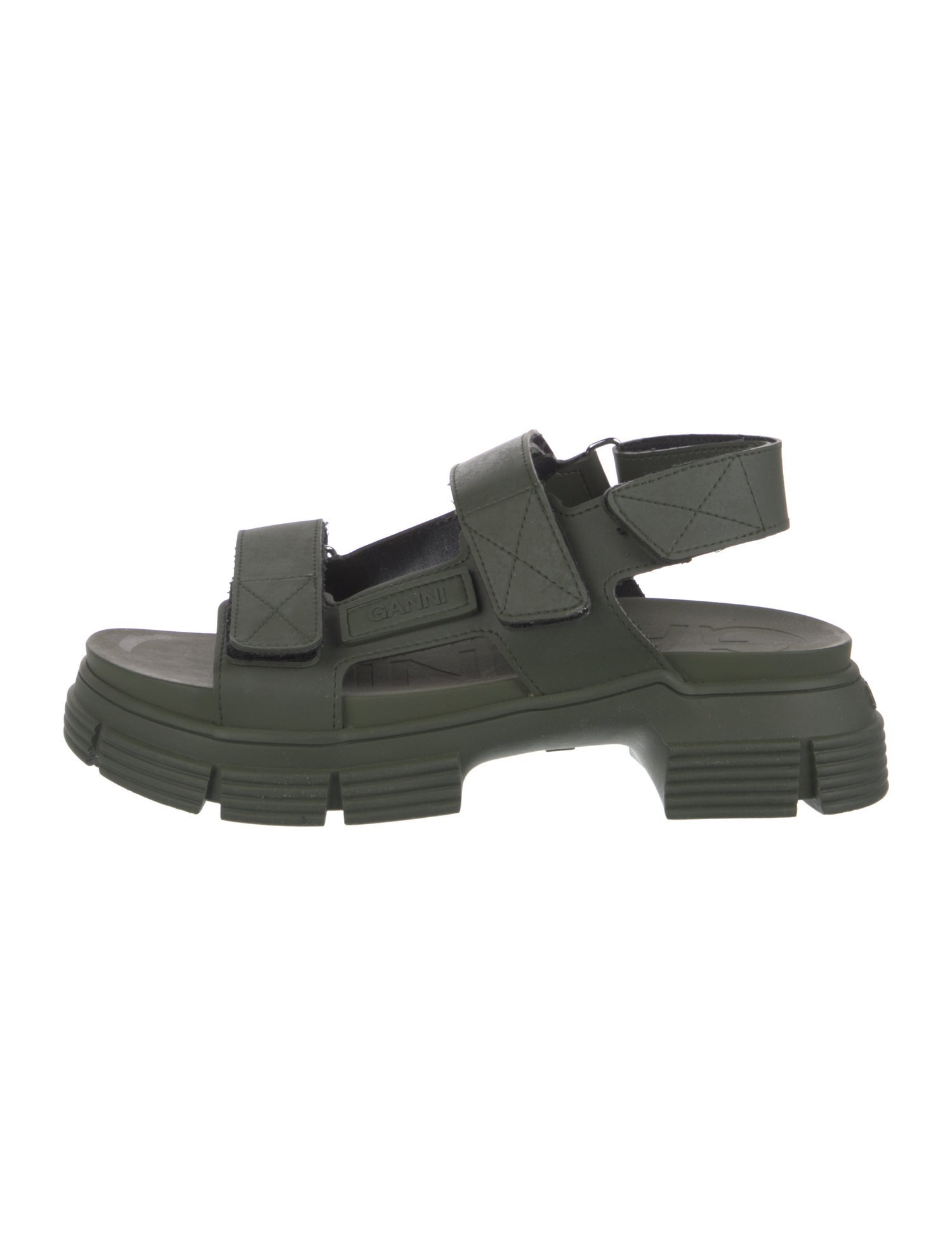 Ganni Rubber Slingback Sandals