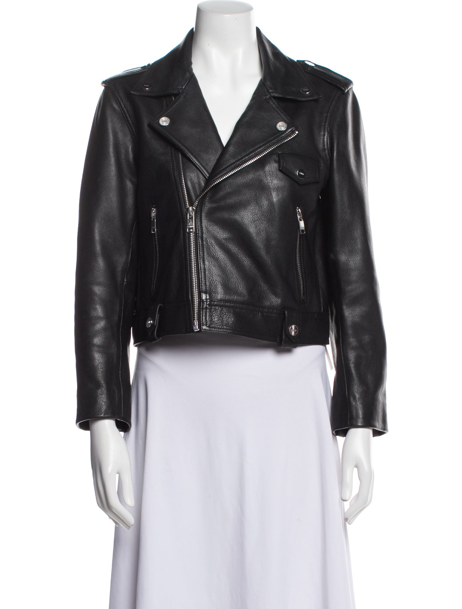 Ganni Leather Biker Jacket