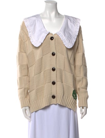 Ganni Printed V-Neck Sweater