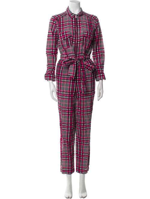 Ganni Plaid Print Jumpsuit