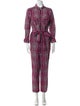 Ganni Plaid Print Jumpsuit