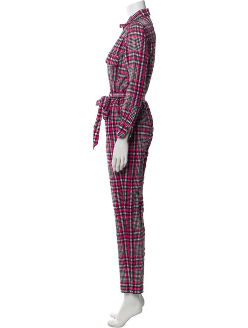 Ganni Plaid Print Jumpsuit