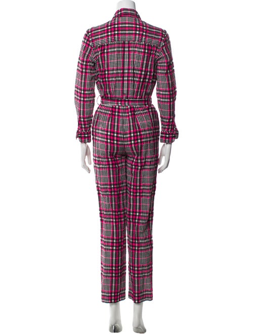 Ganni Plaid Print Jumpsuit