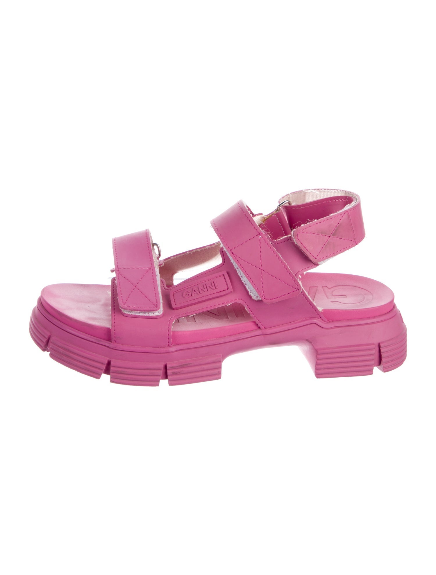 Ganni Leather Slingback Sandals