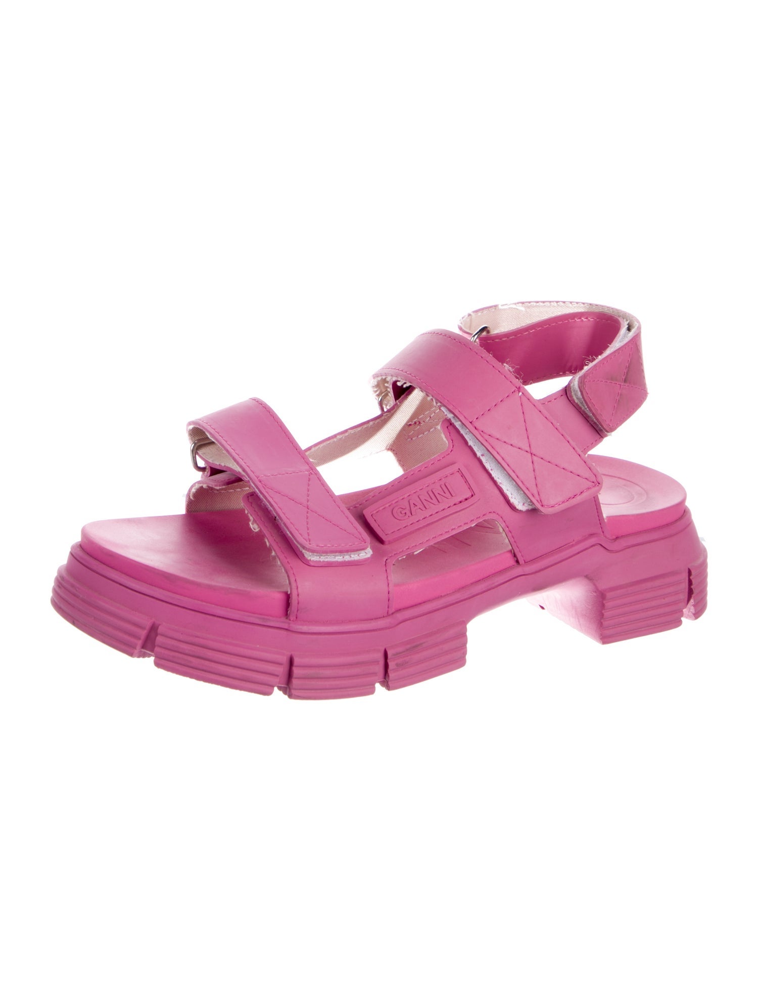 Ganni Leather Slingback Sandals