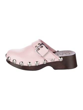 Ganni Leather Studded Accents Mules