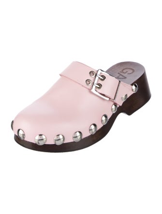 Ganni Leather Studded Accents Mules
