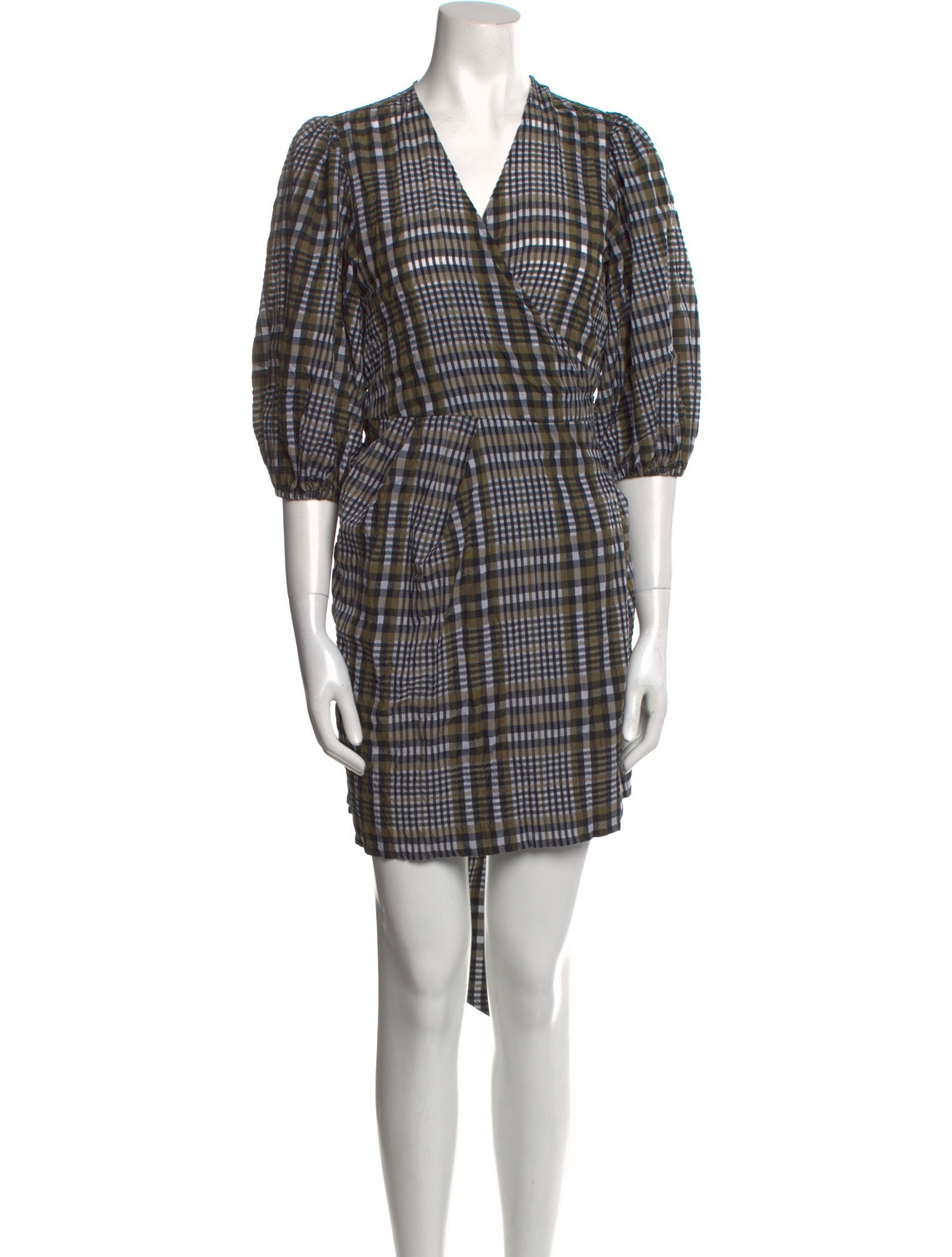 Ganni Plaid Print Mini Dress w/ Tags