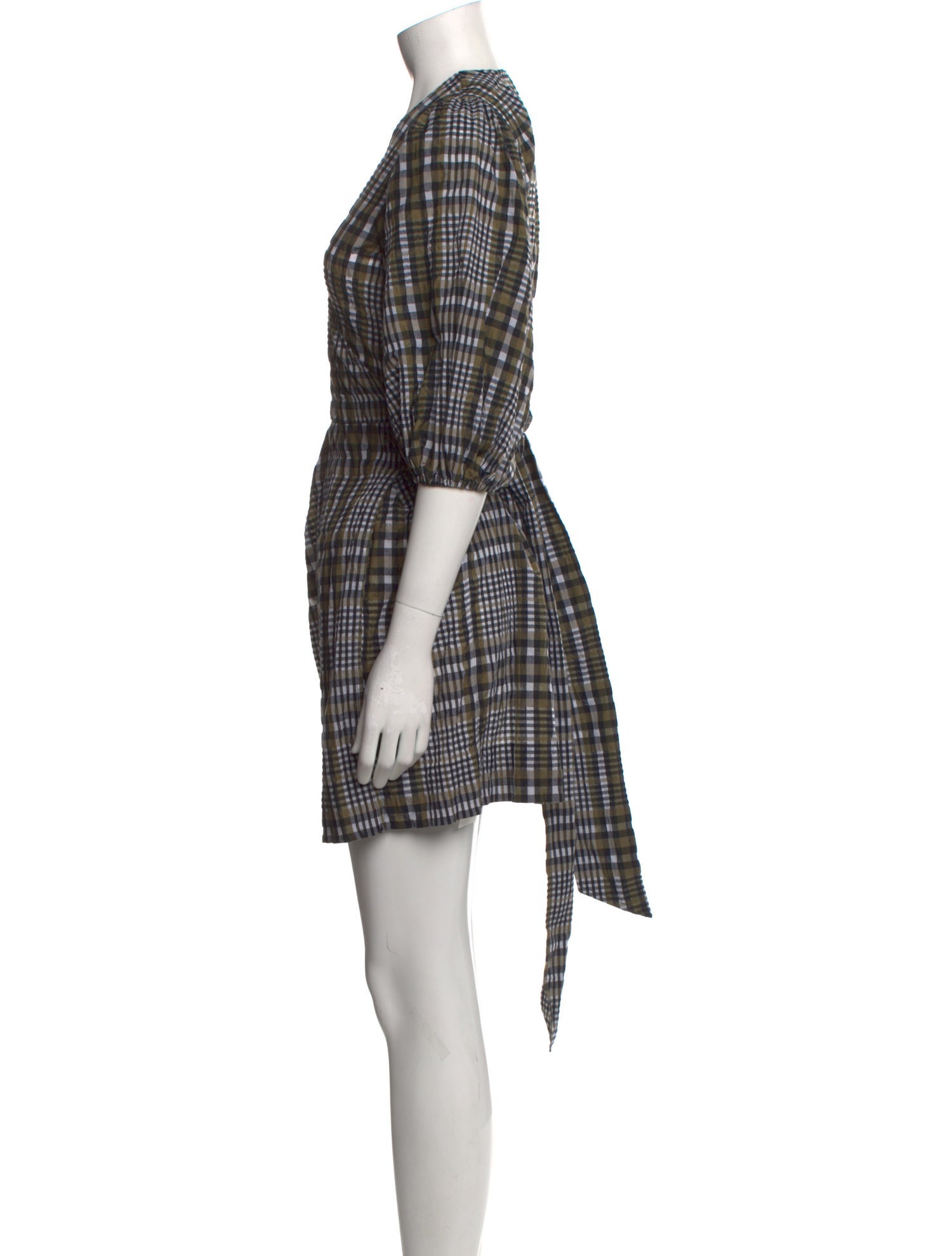 Ganni Plaid Print Mini Dress w/ Tags