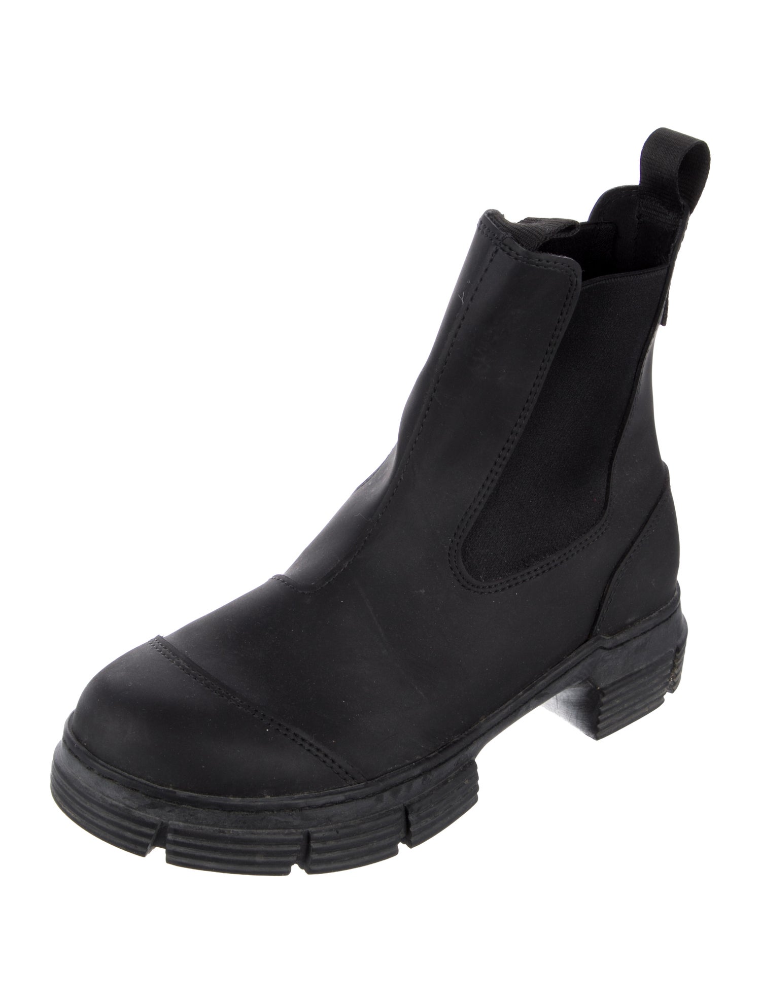 Ganni Leather Chelsea Boots