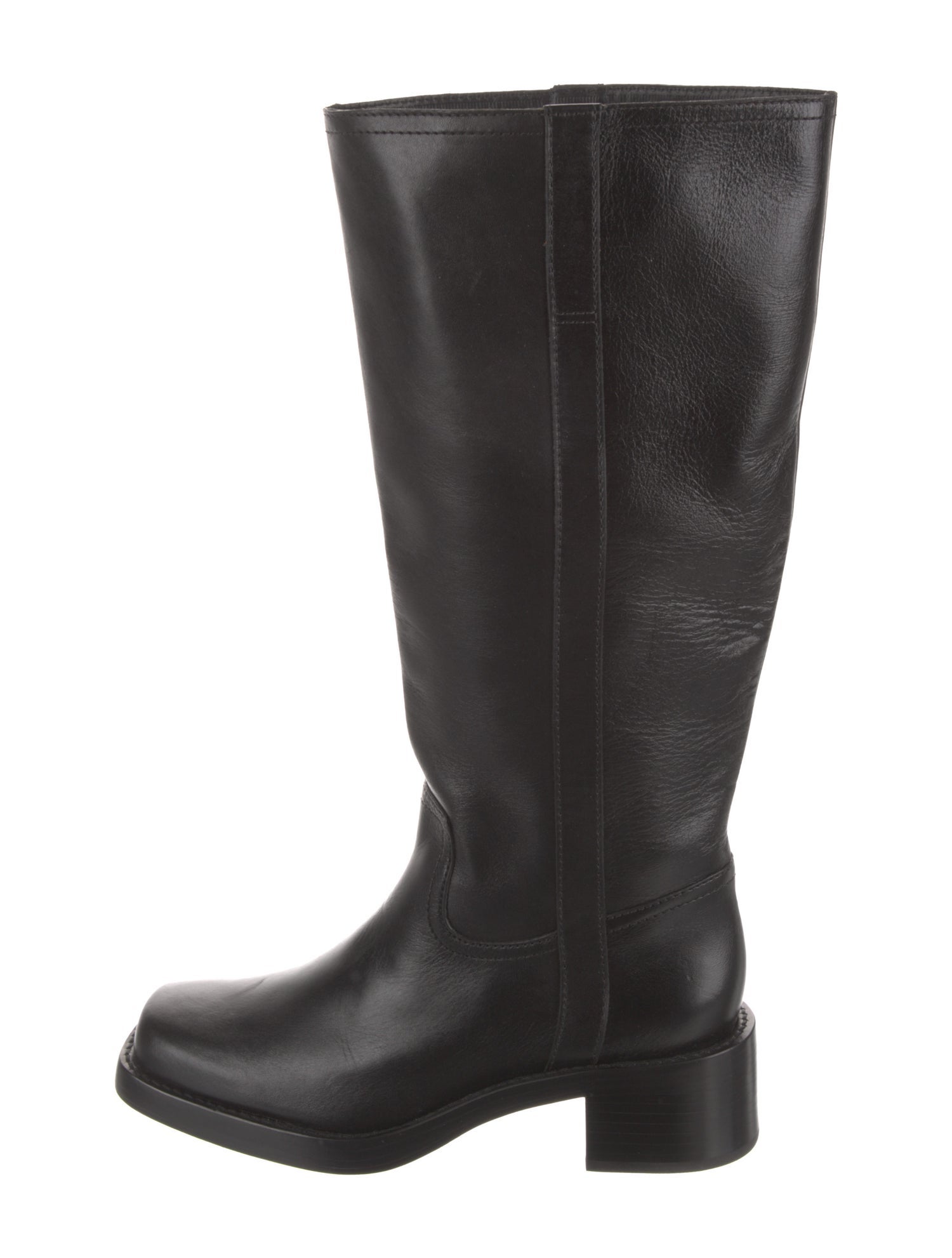Ganni Leather Riding Boots