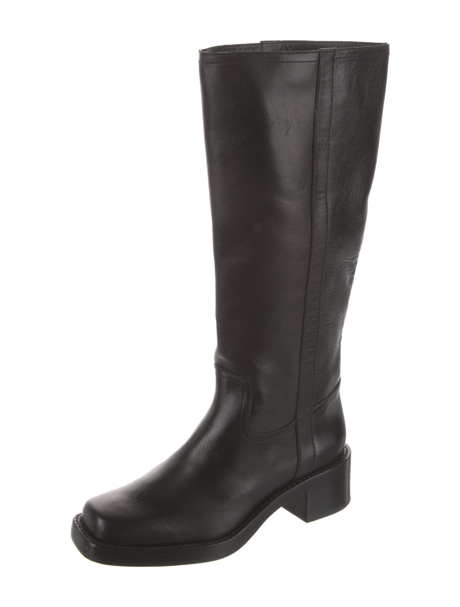 Ganni Leather Riding Boots