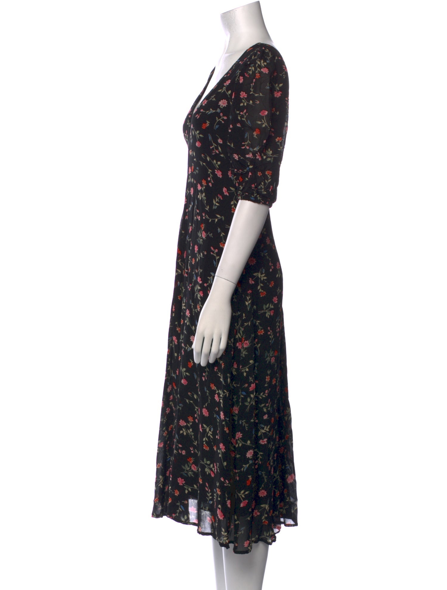 Ganni Floral Print Long Dress