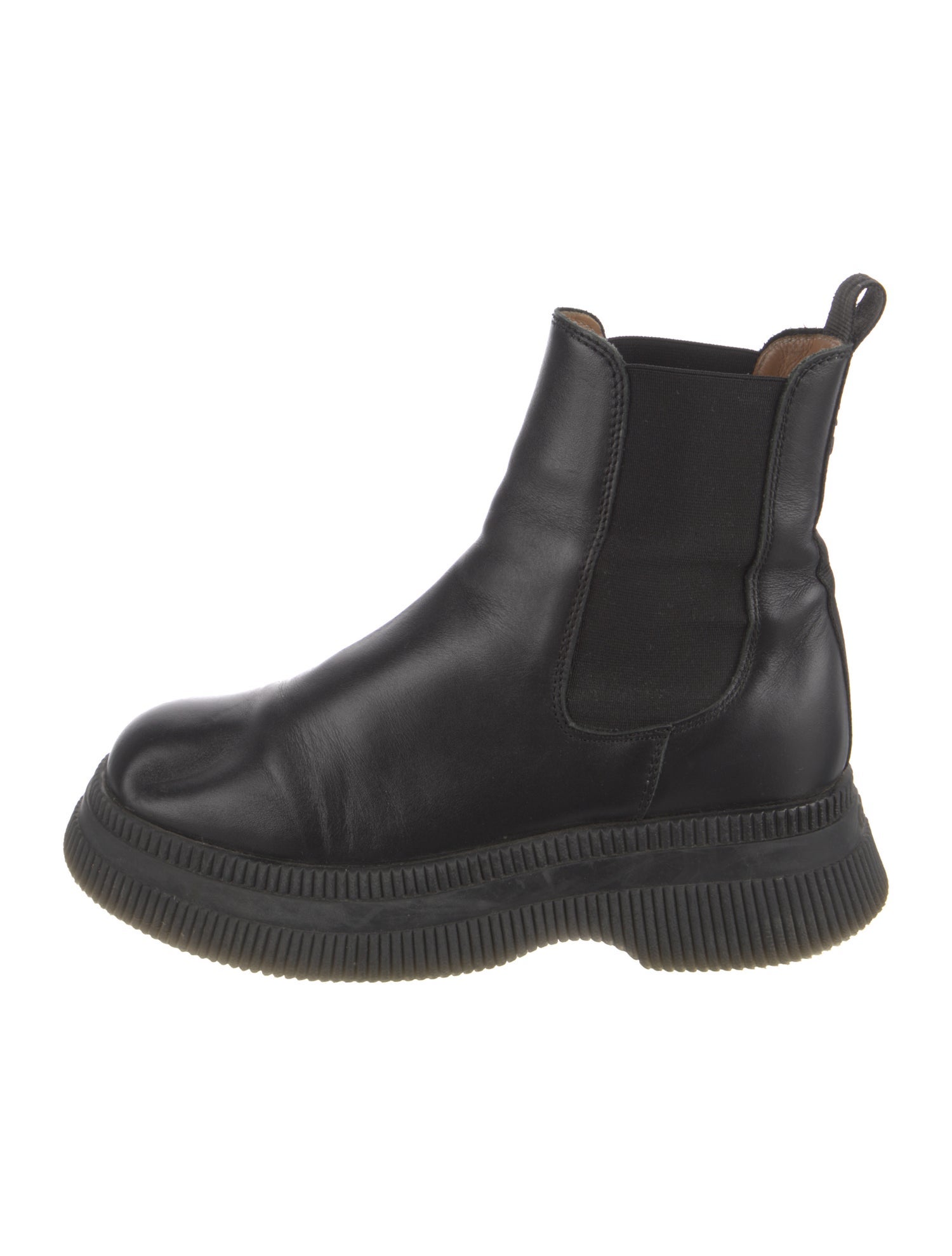 Ganni Leather Chelsea Boots