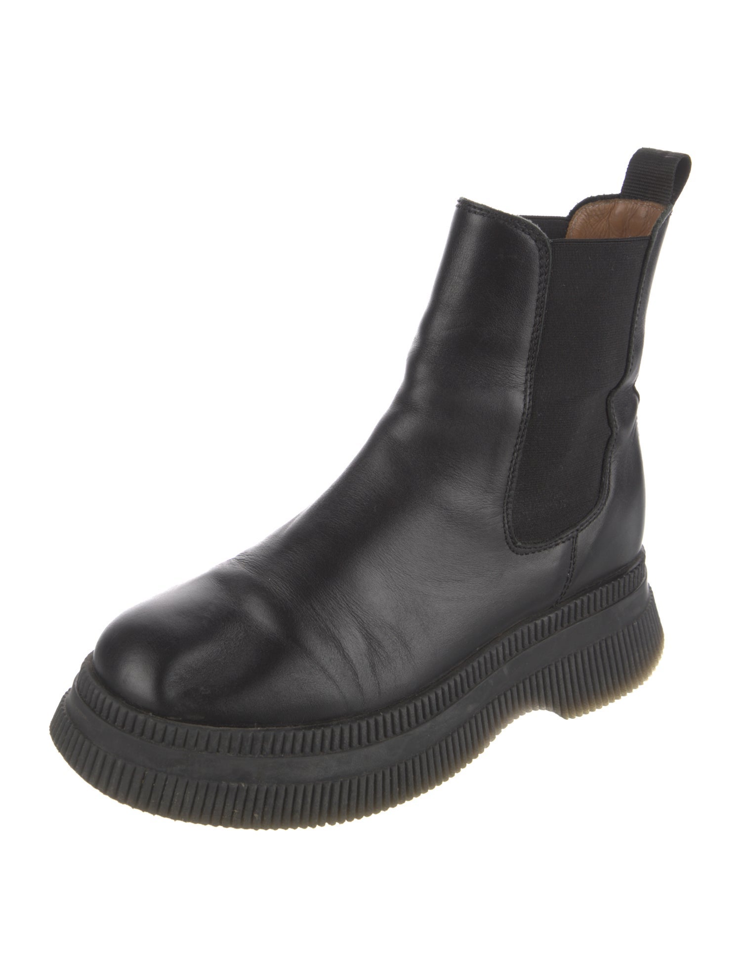 Ganni Leather Chelsea Boots