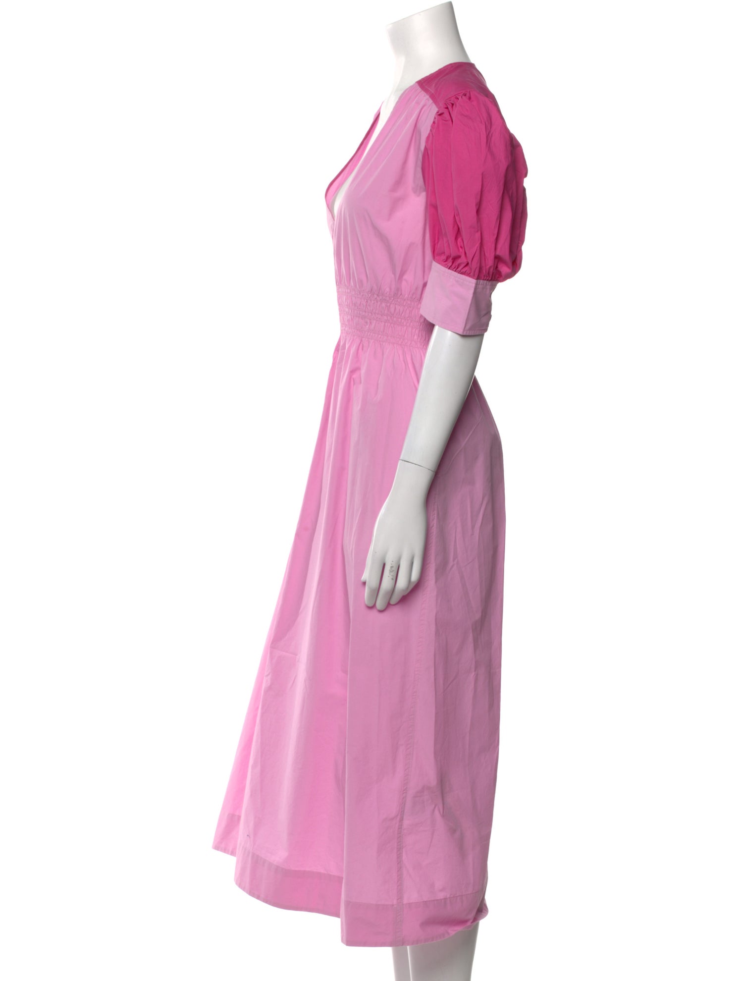 Ganni V-Neck Long Dress