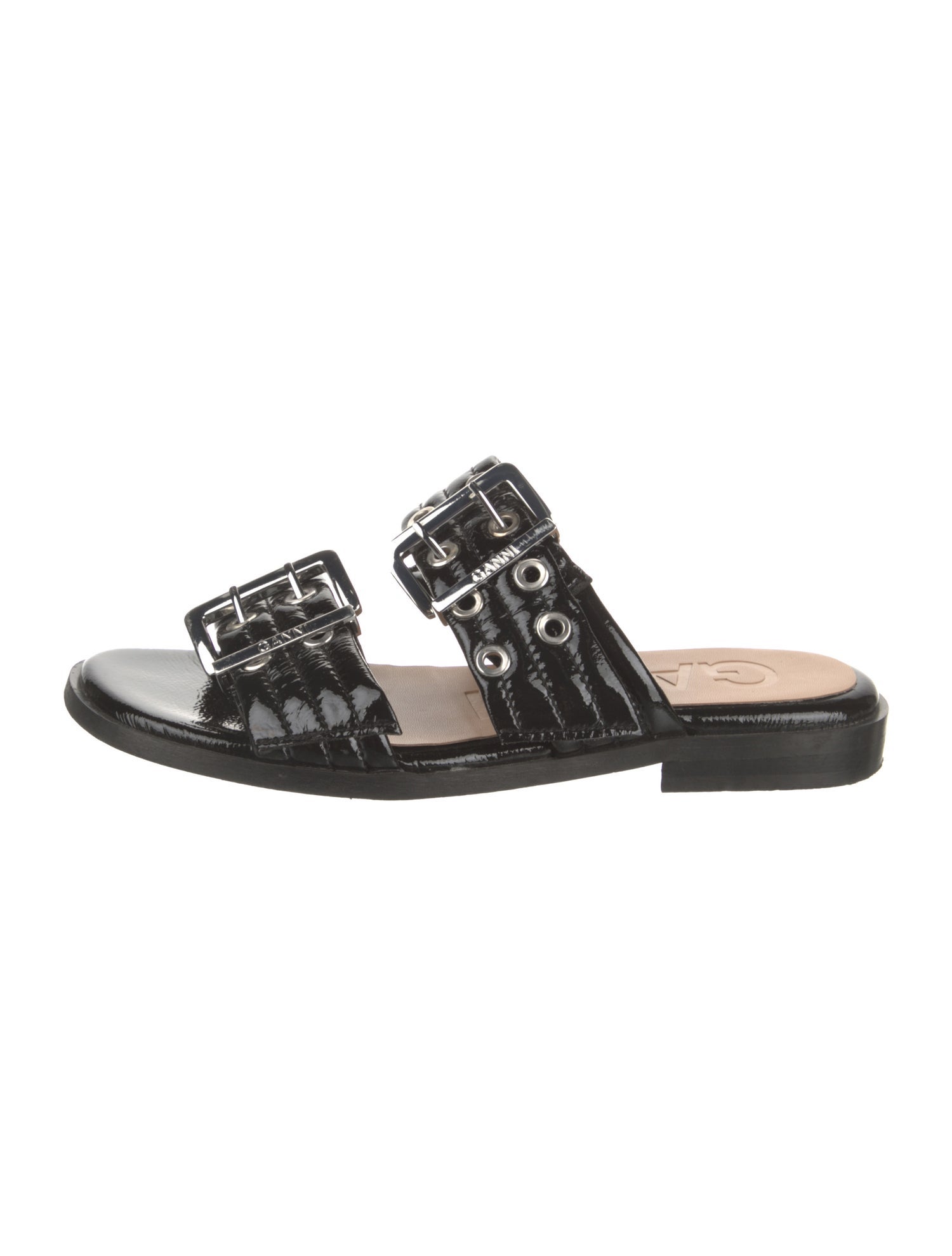 Ganni Patent Leather Slides