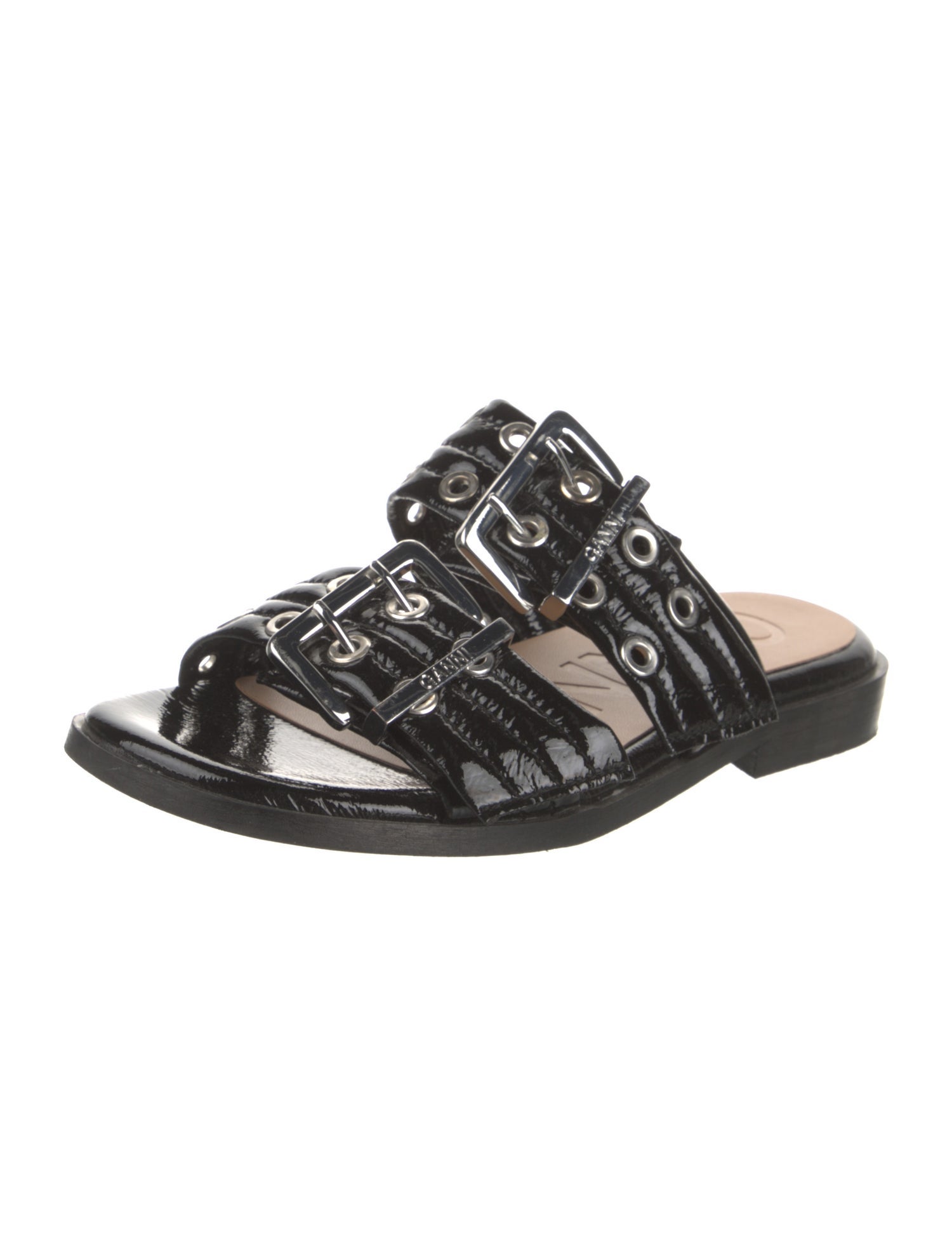 Ganni Patent Leather Slides