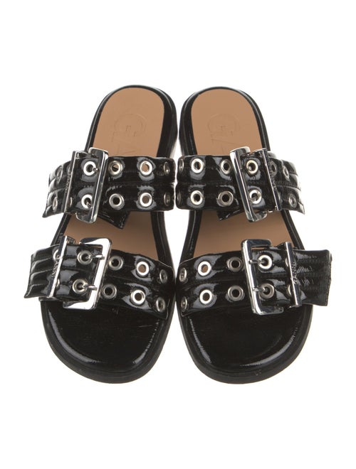Ganni Patent Leather Slides