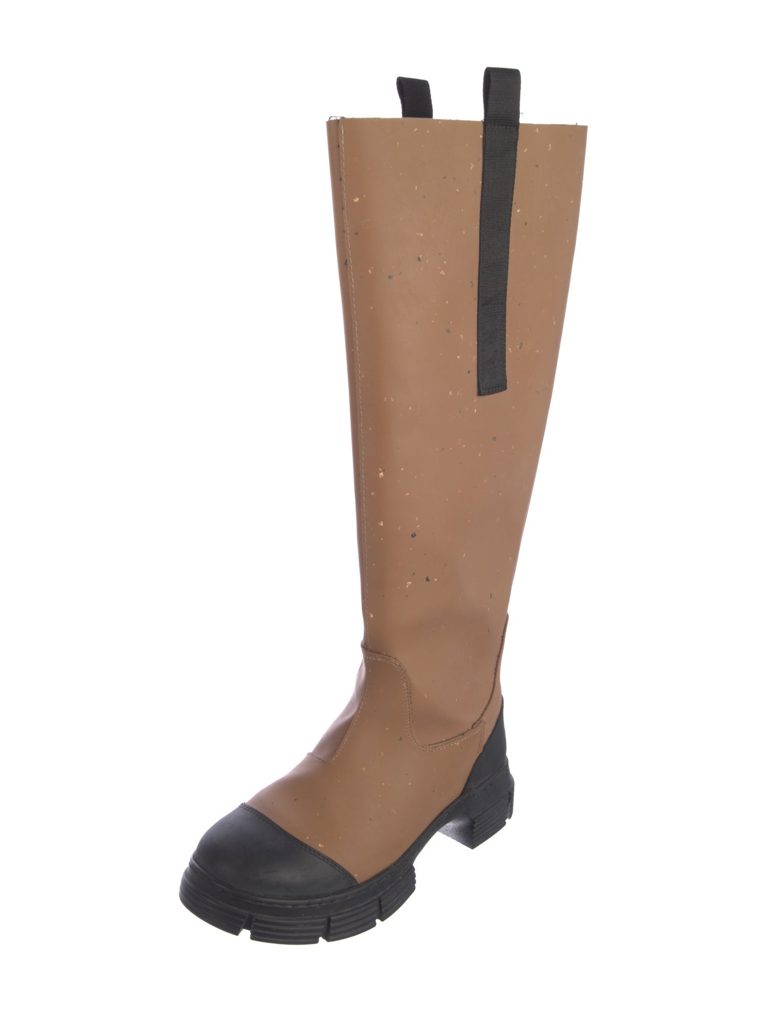 Ganni Rubber Colorblock Pattern Rain Boots