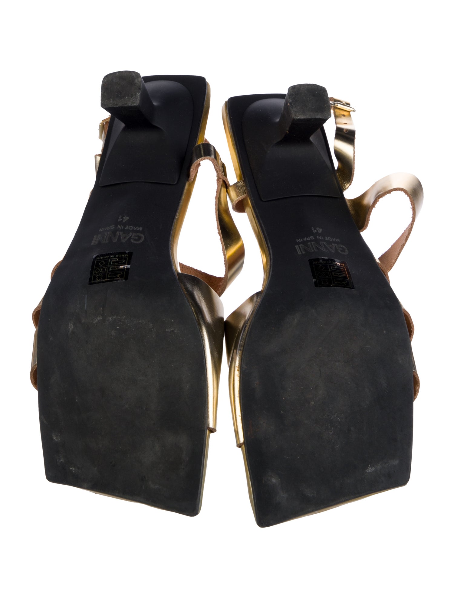 Ganni Leather Slingback Sandals