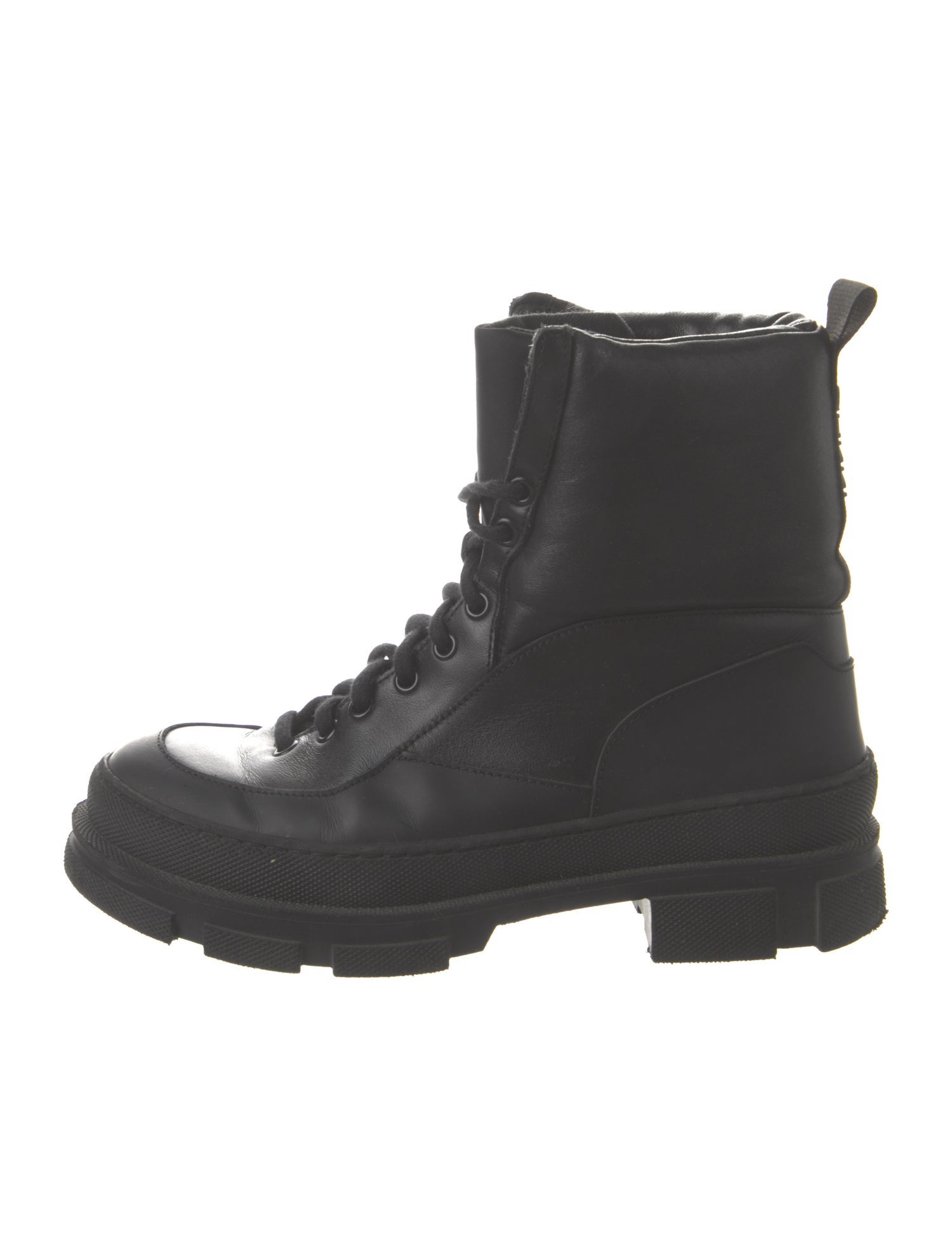 Ganni Leather Combat Boots