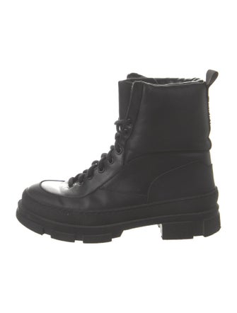 Ganni Leather Combat Boots