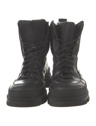 Ganni Leather Combat Boots
