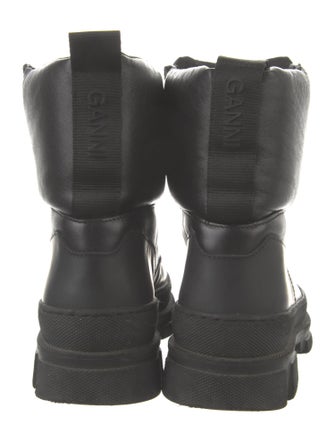 Ganni Leather Combat Boots