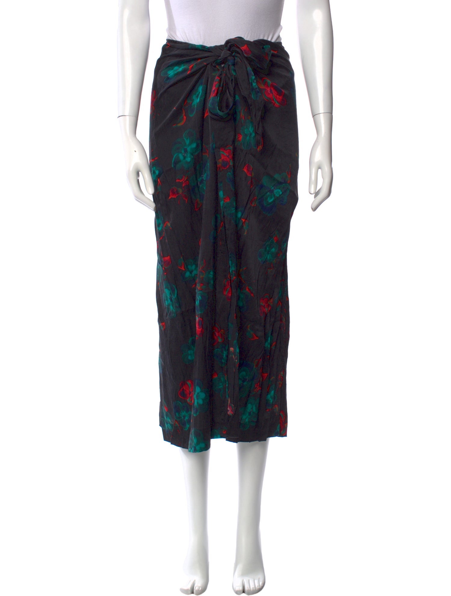 Ganni Silk Midi Length Skirt