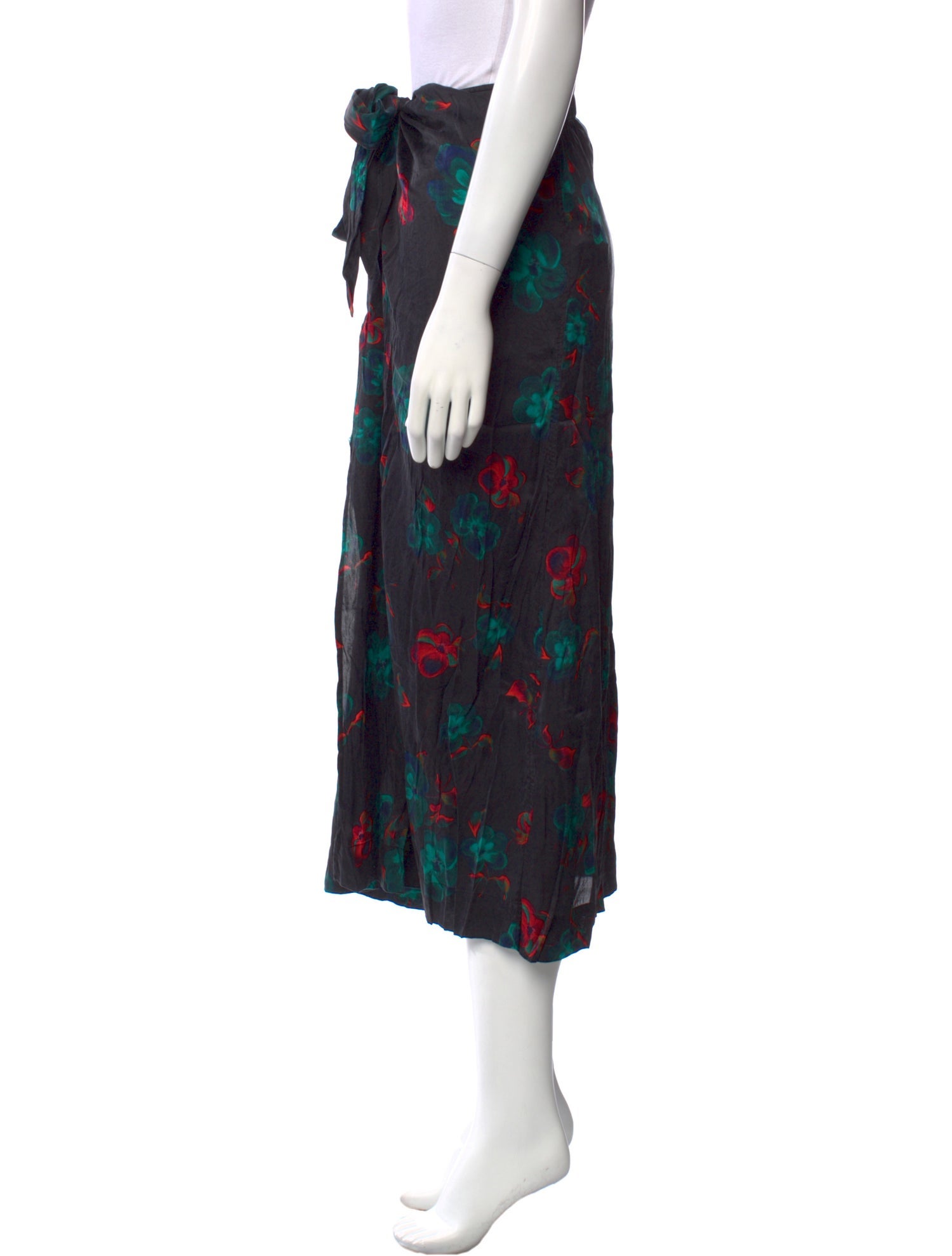 Ganni Silk Midi Length Skirt